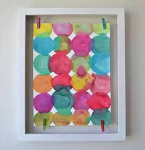Circle Paintings Floating Frame