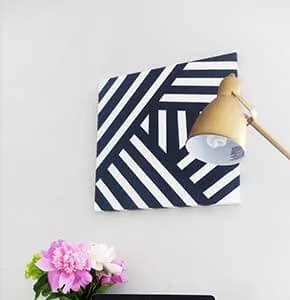 DIY Striped Wall Art