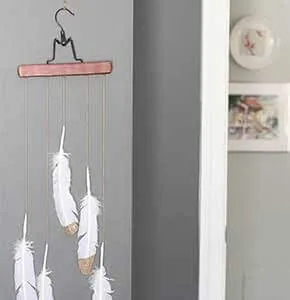 Gold dipped Feather Mobile