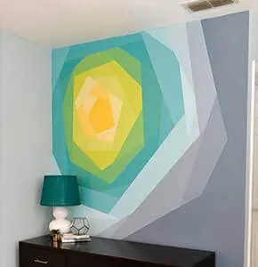 Painted Flower Wall Mural Artwork