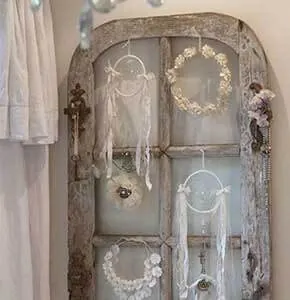Salvaged Window Wall Decor