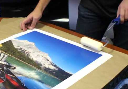 coating a canvas print