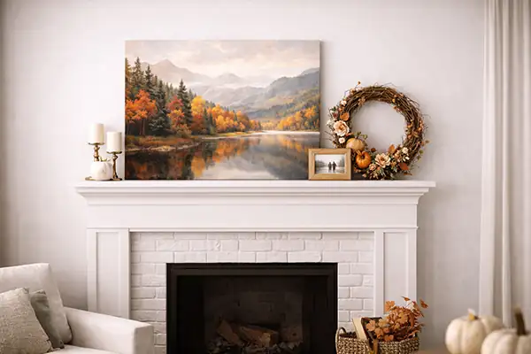 Fireplace Mantel Leaning Style