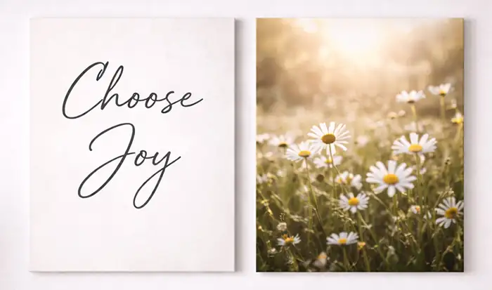 typography and canvas mix