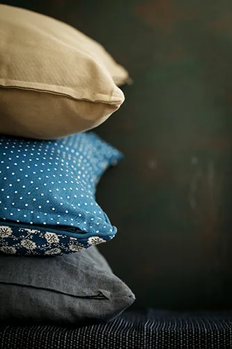 pile soft cozy cushions