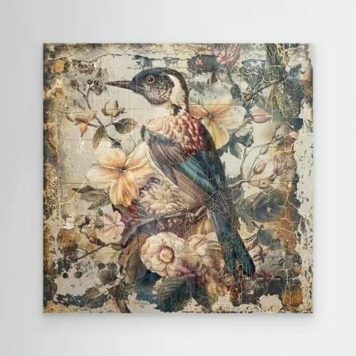 Floral Animals Vintage Art Illustration 03 by Rafal Kulik