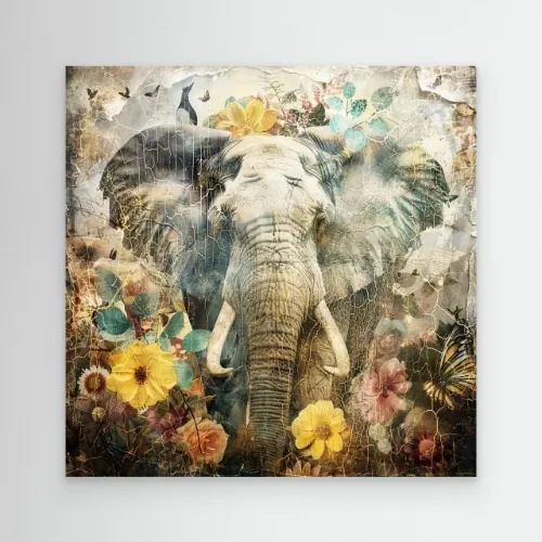 Floral Animals Vintage Art Illustration 12 by Rafal Kulik