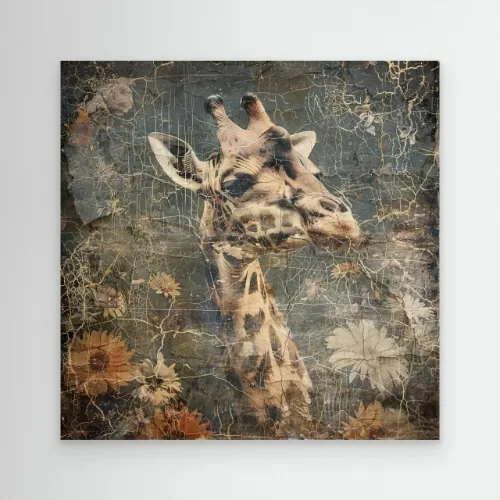 Floral Animals Vintage Art Illustration 16 by Rafal Kulik